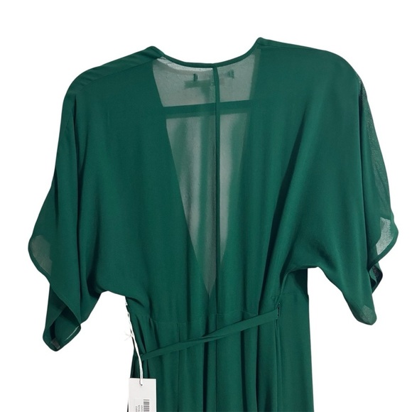 NWT Reformation Winslow Wrap Maxi Dress in Emerald - Picture 15 of 16